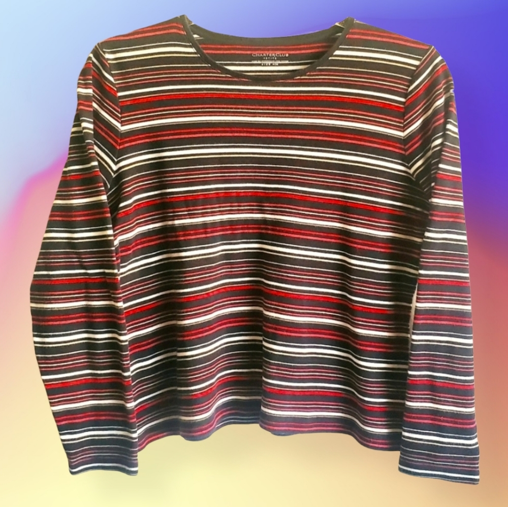 🖤Y2K Striped Black & Red Top🖤